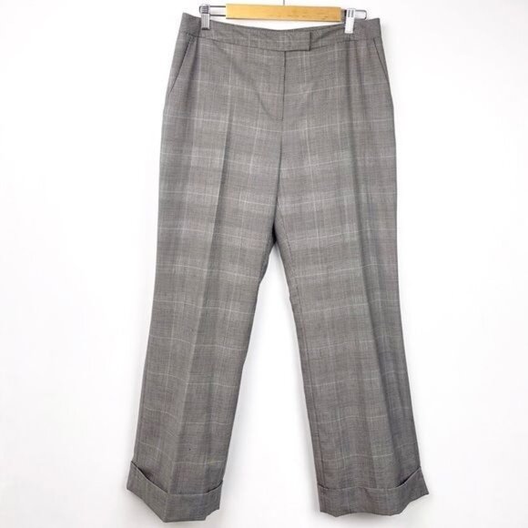 Brooks Brothers gray Plaid Suiting Pants 100% Wool  10 - Picture 1 of 9